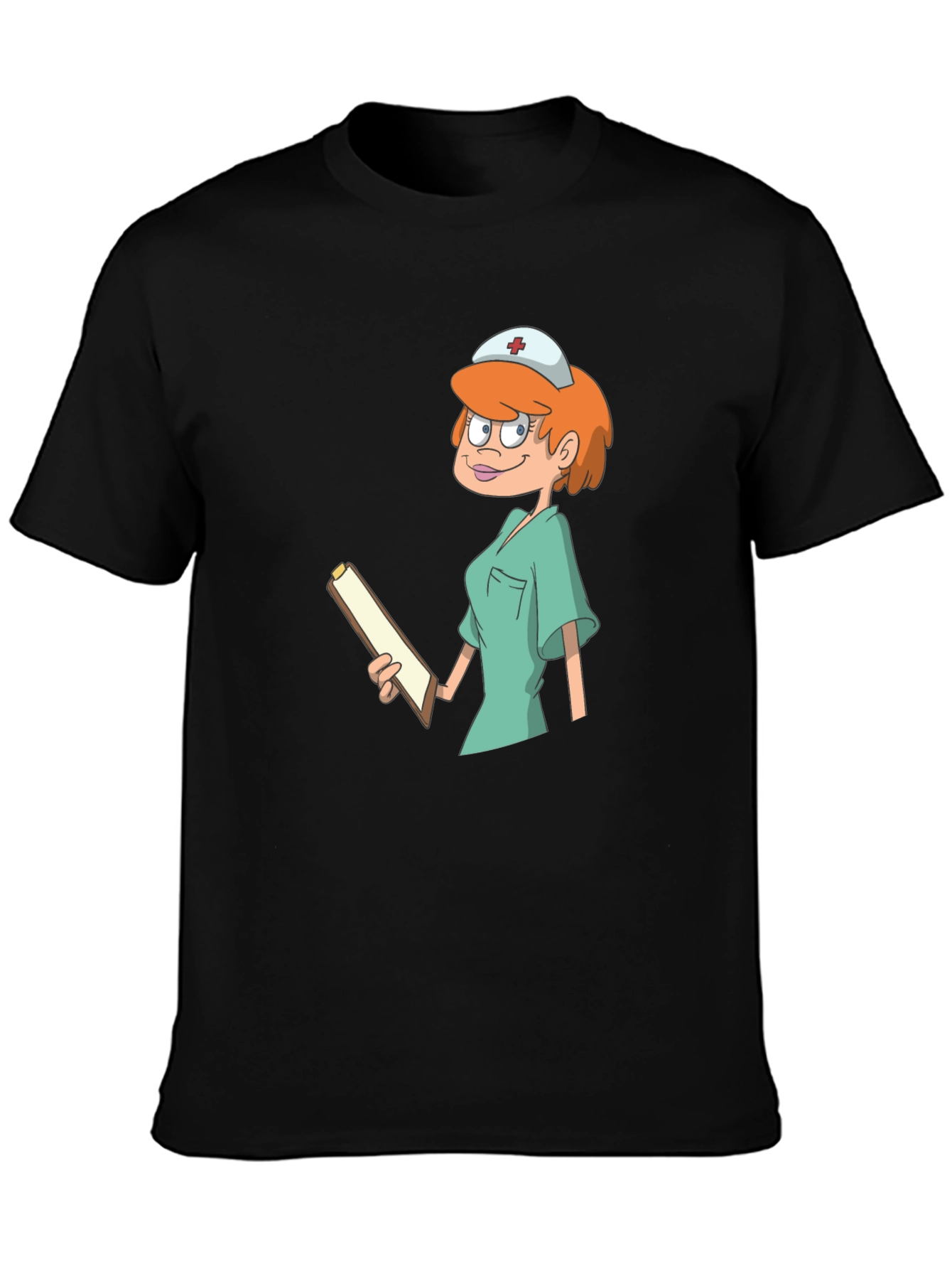 Cartoon Nurse Graphic Tee - Unisex Cotton T-Shirt