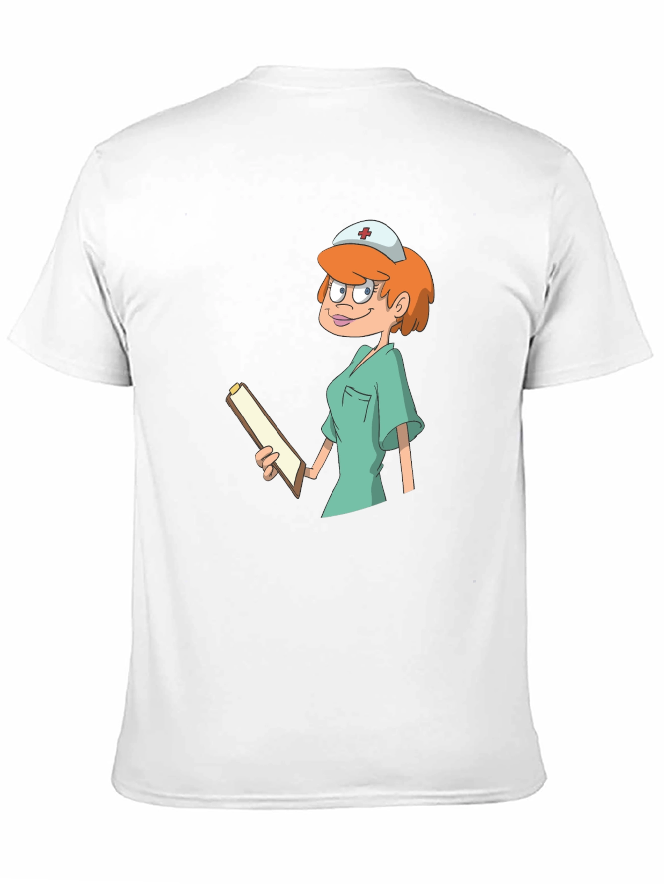 Cartoon Nurse Graphic Tee - Unisex Cotton T-Shirt