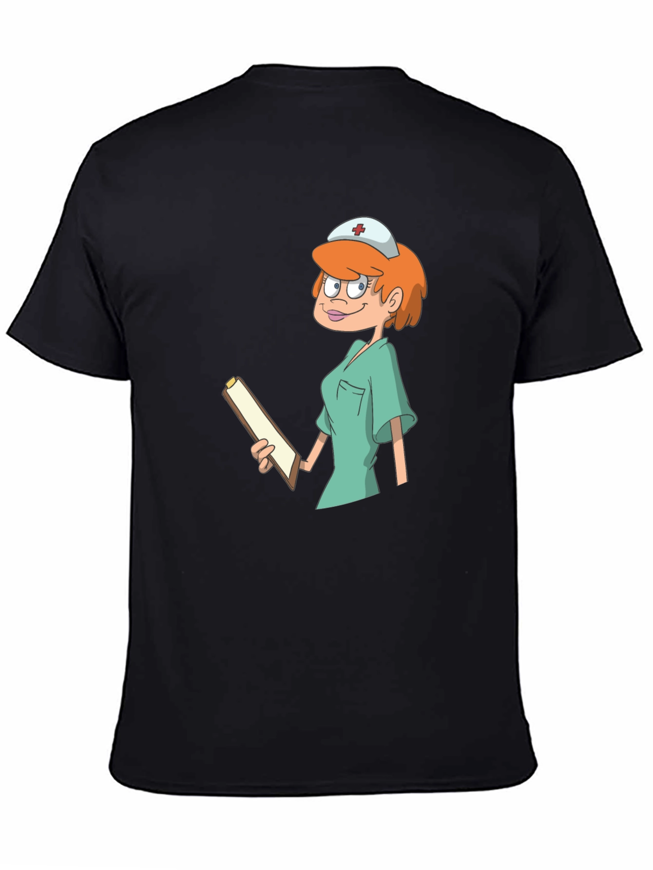 Cartoon Nurse Graphic Tee - Unisex Cotton T-Shirt
