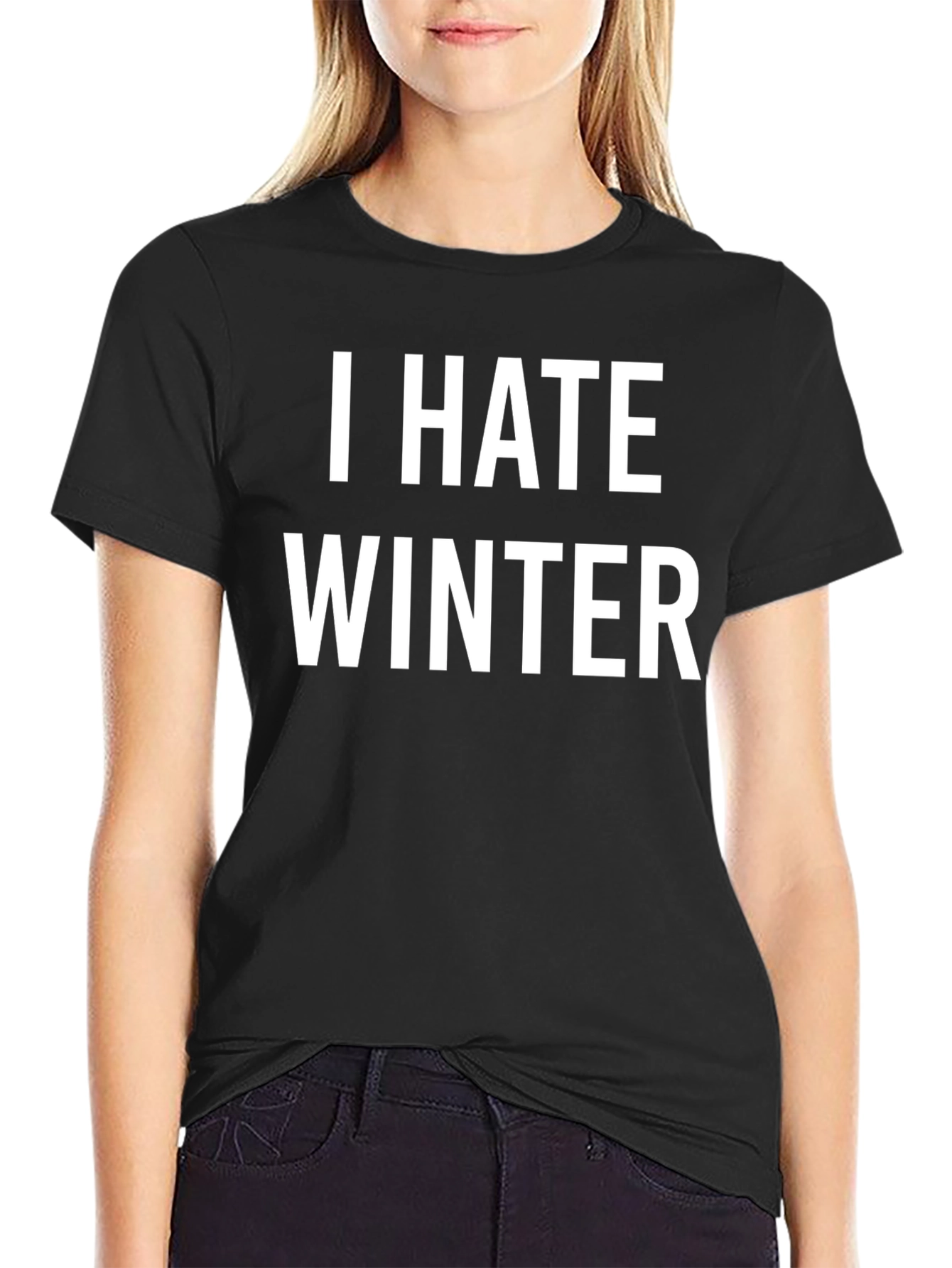 I Hate Winter Graphic T-Shirt - Anti-Winter Tee