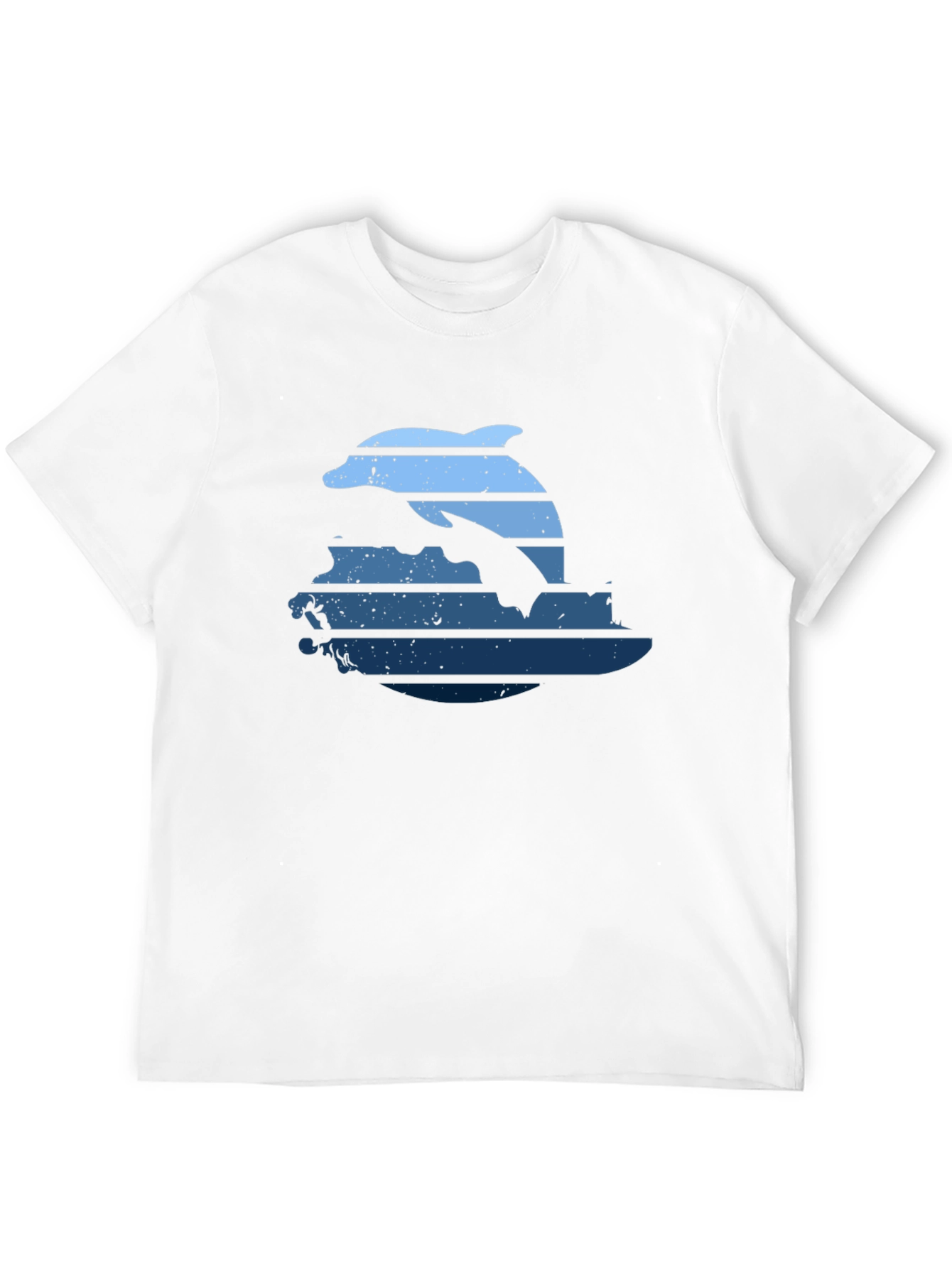 Retro Dolphin Horizon Graphic T-Shirt