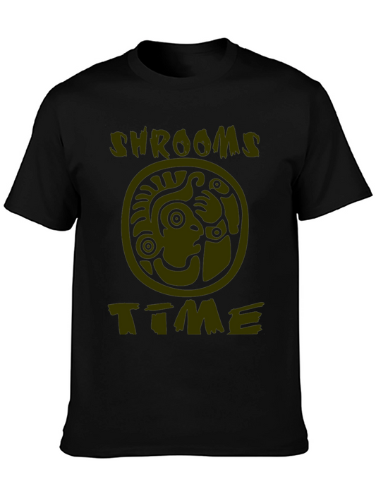 Shrooms Time Graphic T-Shirt - Edgy Style