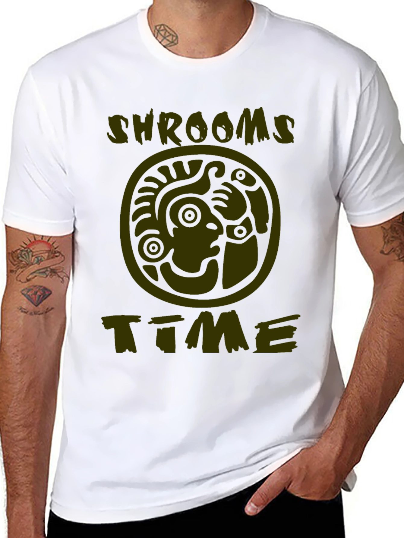 Shrooms Time Graphic T-Shirt - Edgy Style