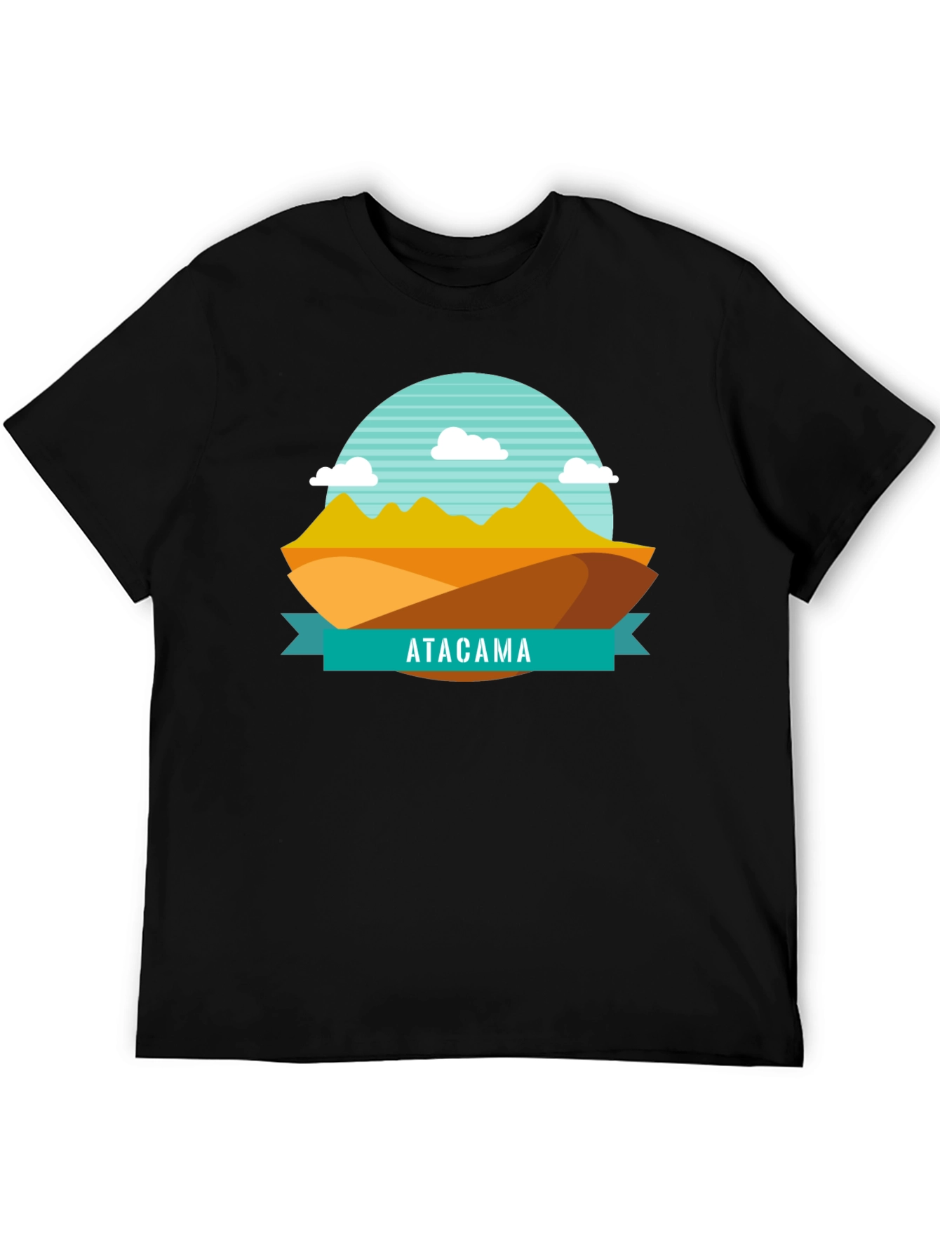 Atacama Desert Graphic Tee - Black Cotton T-Shirt