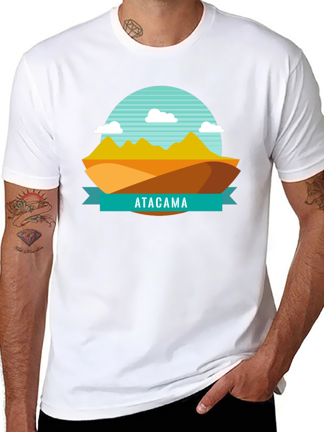 Atacama Desert Graphic Tee - Black Cotton T-Shirt