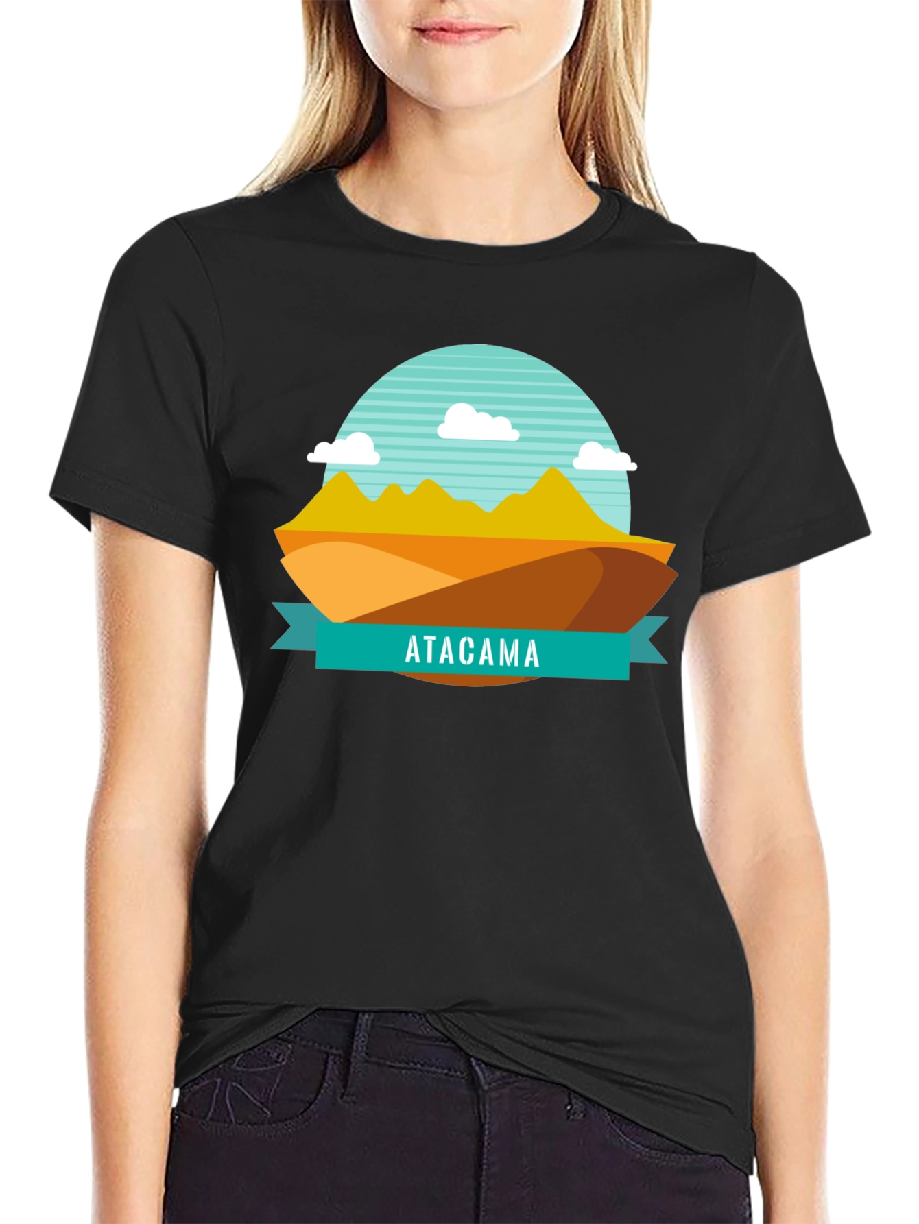 Atacama Desert Graphic Tee - Black Cotton T-Shirt