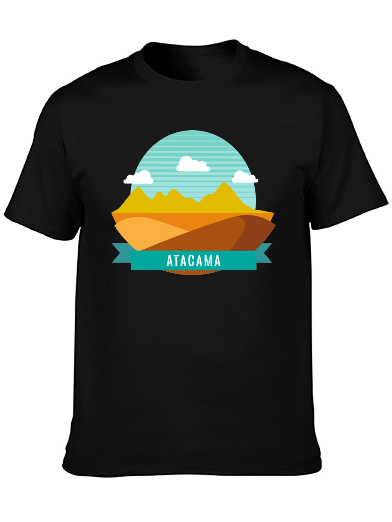Atacama Desert Graphic Tee - Black Cotton T-Shirt