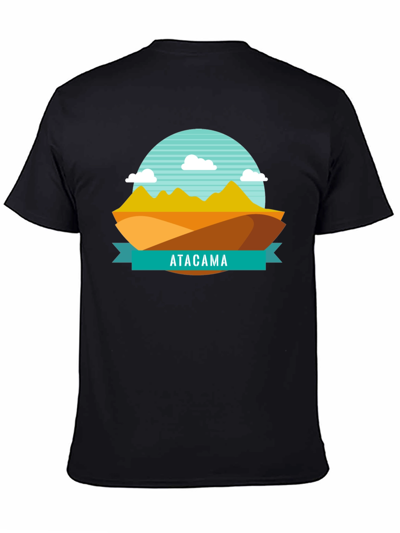 Atacama Desert Graphic Tee - Black Cotton T-Shirt