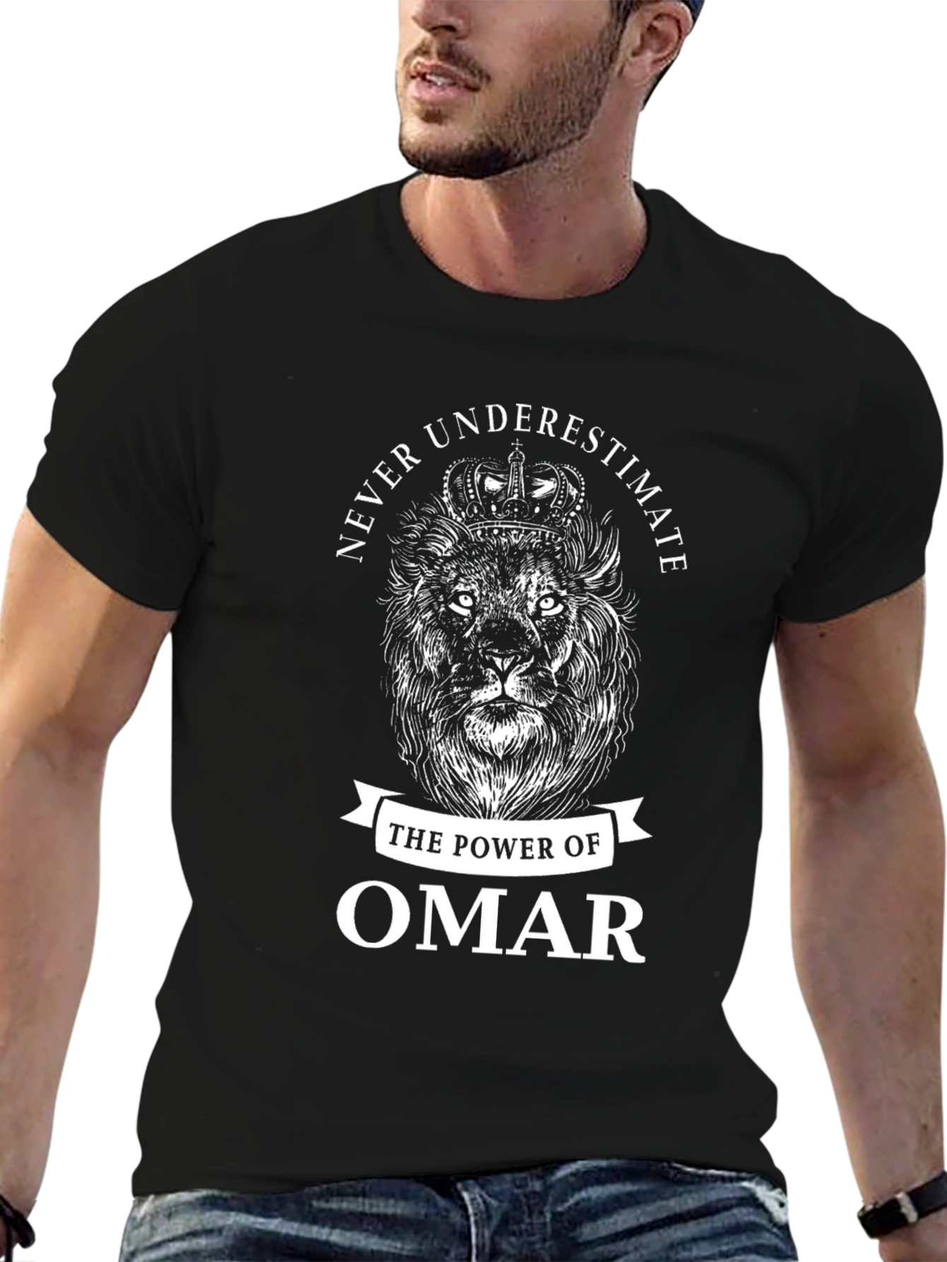 Never Underestimate Omar Lion Graphic Tee