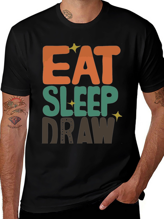 Eat Sleep Draw Graphic T-Shirt