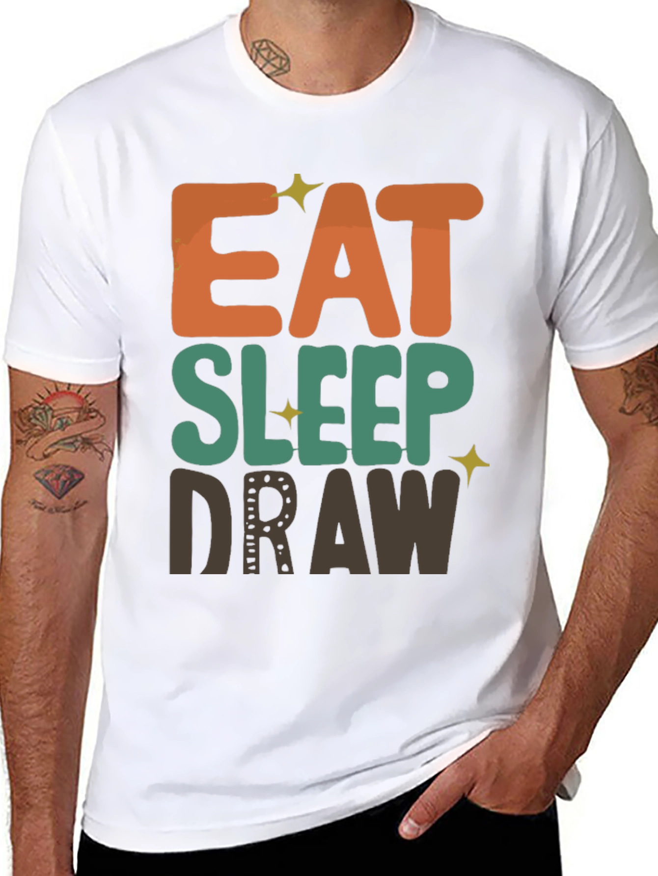 Eat Sleep Draw Graphic T-Shirt