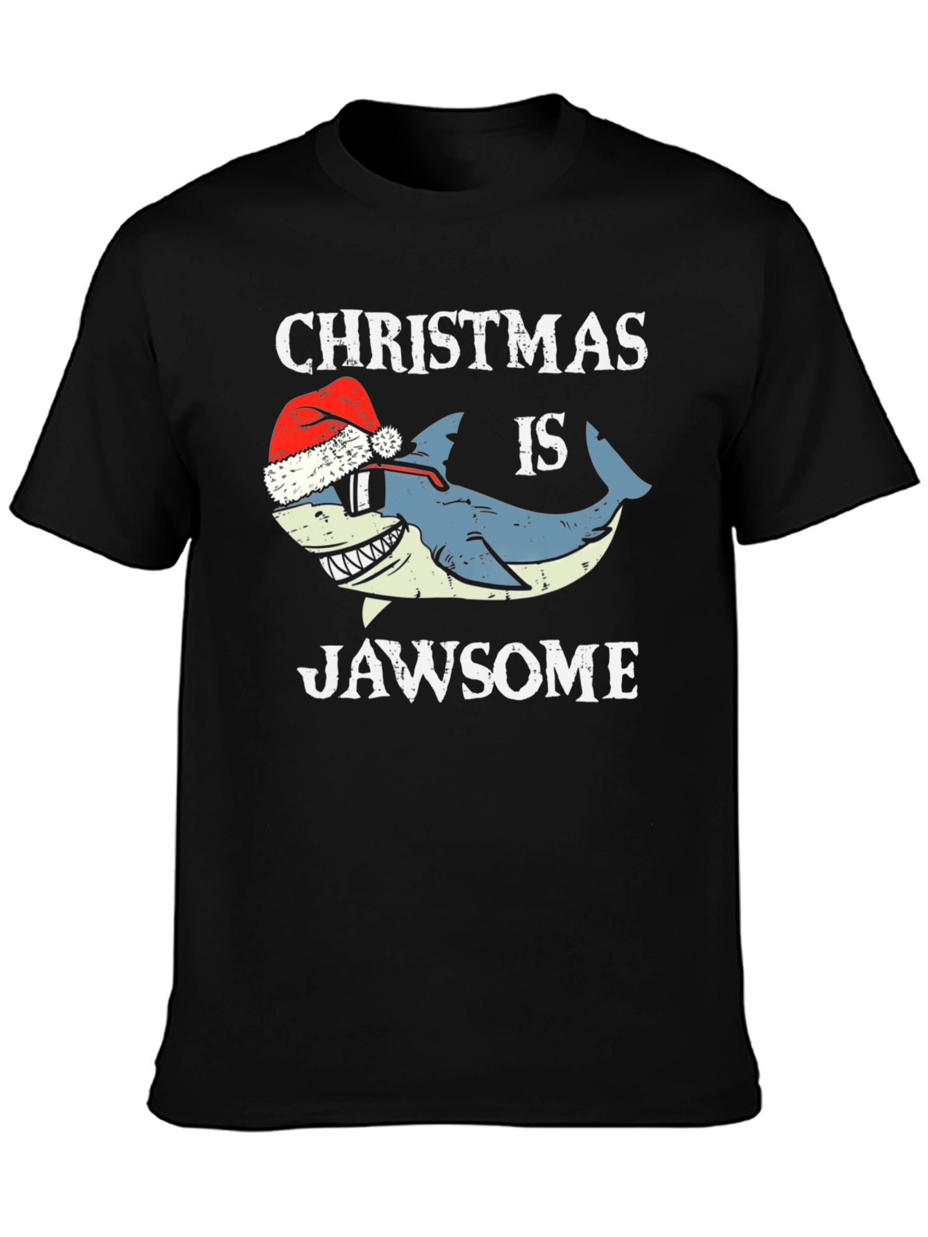 Christmas Jawsome Shark T-Shirt Holiday Tee