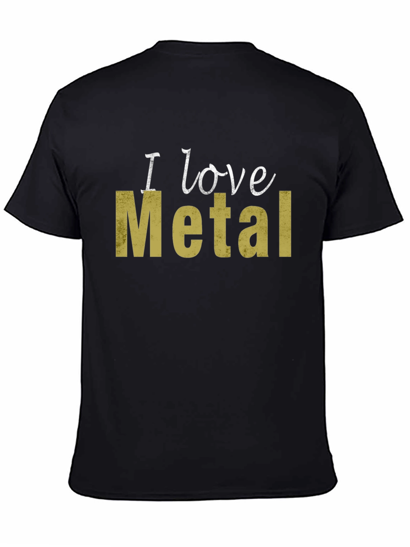 I Love Metal Graphic Tee - Black Cotton T-Shirt