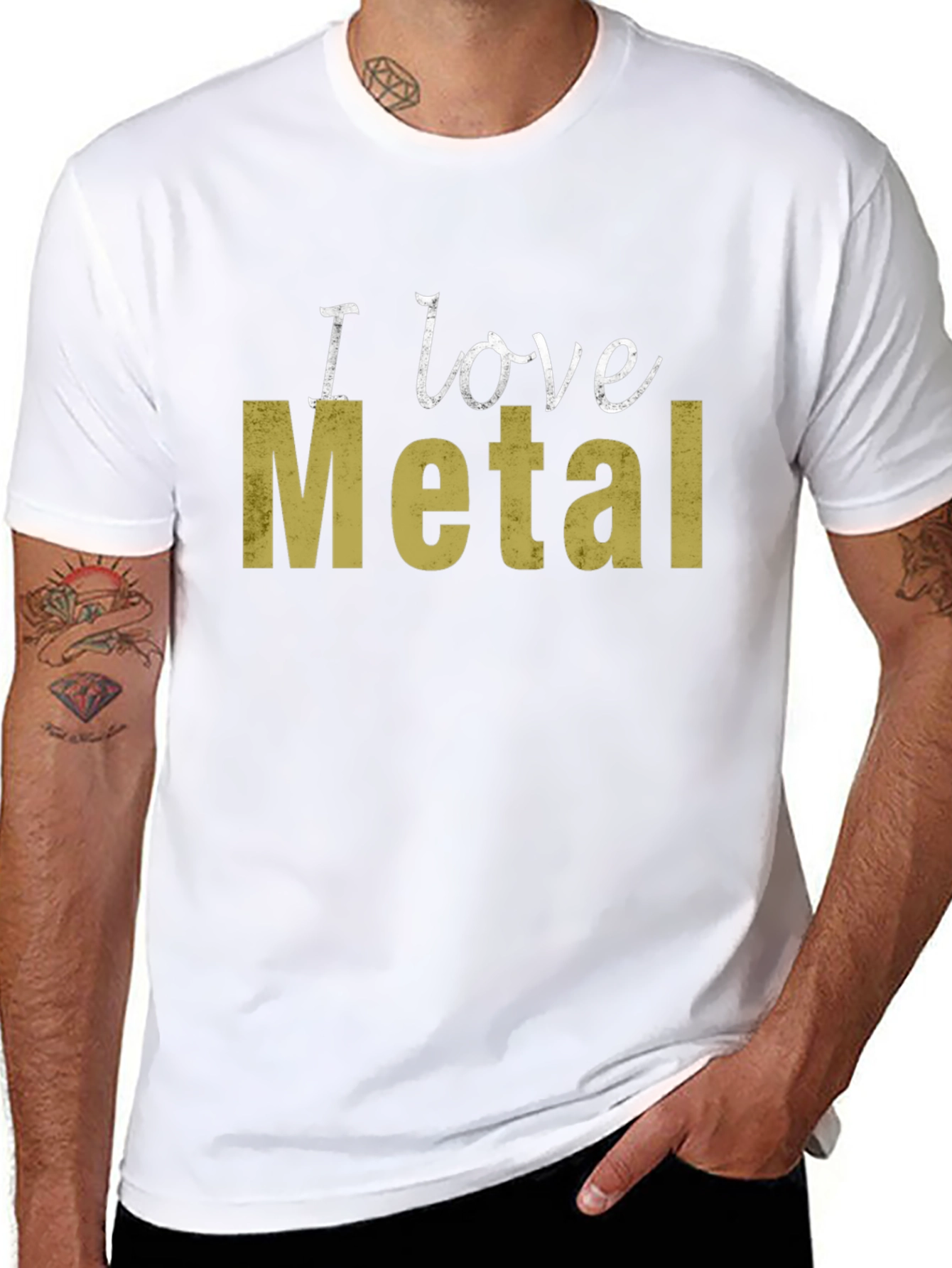 I Love Metal Graphic Tee - Black Cotton T-Shirt