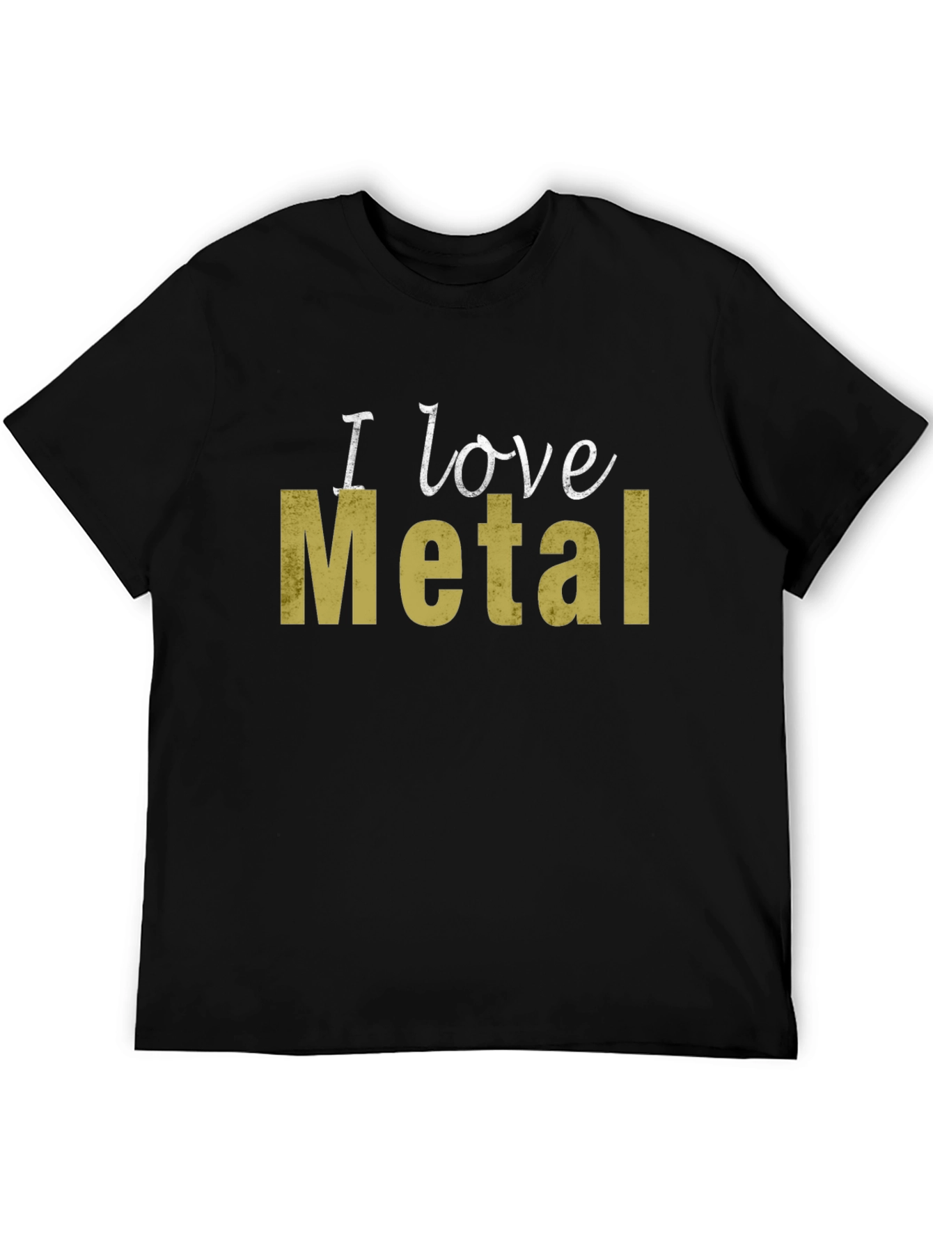I Love Metal Graphic Tee - Black Cotton T-Shirt