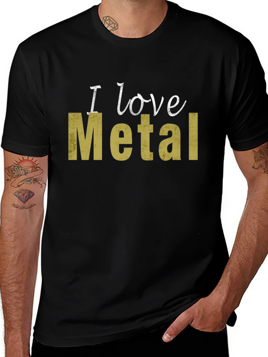 I Love Metal Graphic Tee - Black Cotton T-Shirt