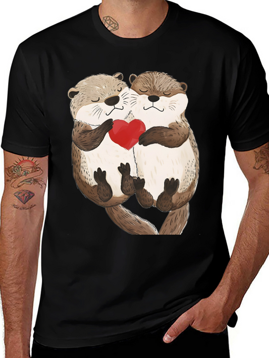 Otter Love Black T-Shirt
