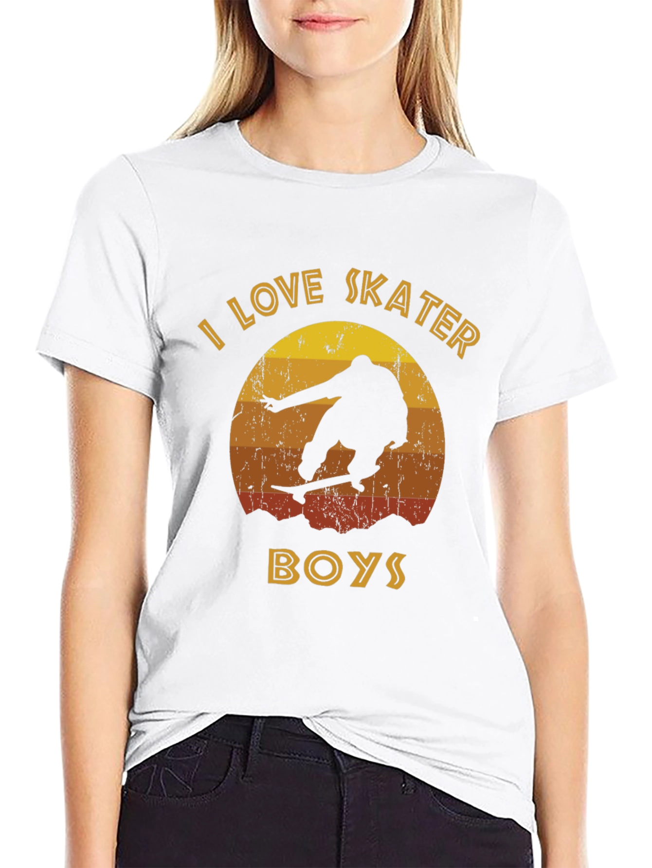 I Love Skater Boys Retro Graphic Tee