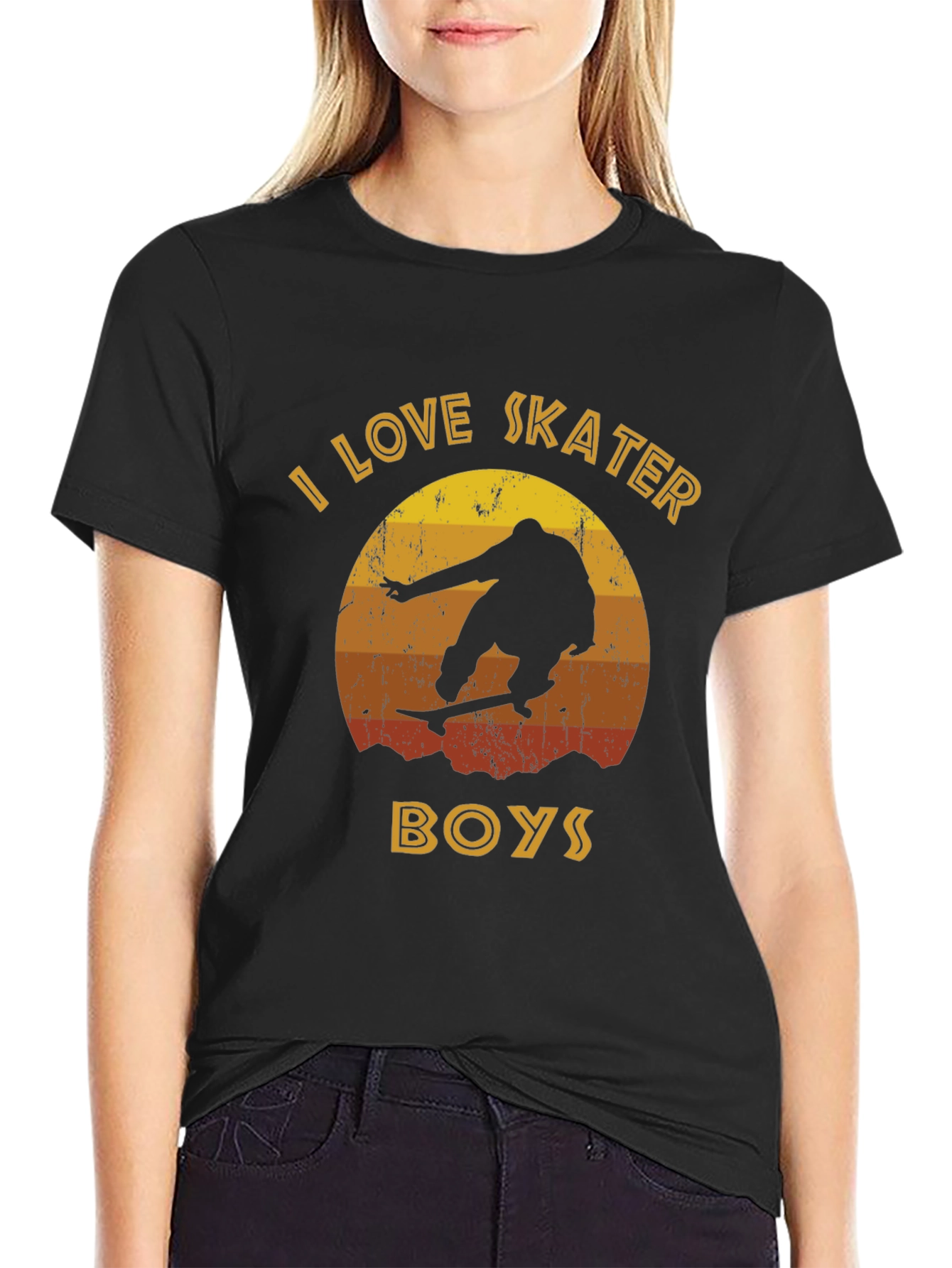 I Love Skater Boys Retro Graphic Tee