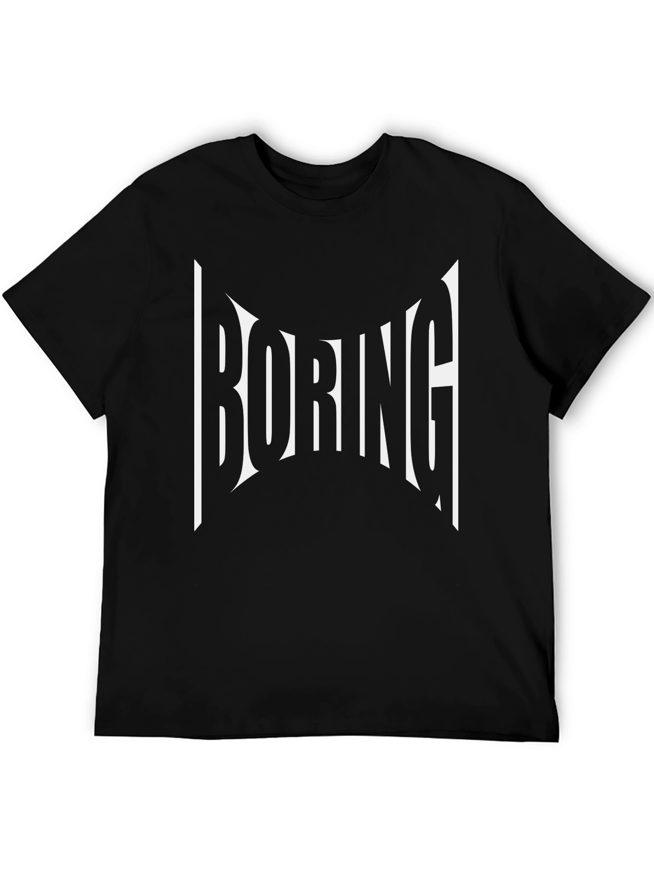 Boring Graphic Tee - Mens Black T-Shirt