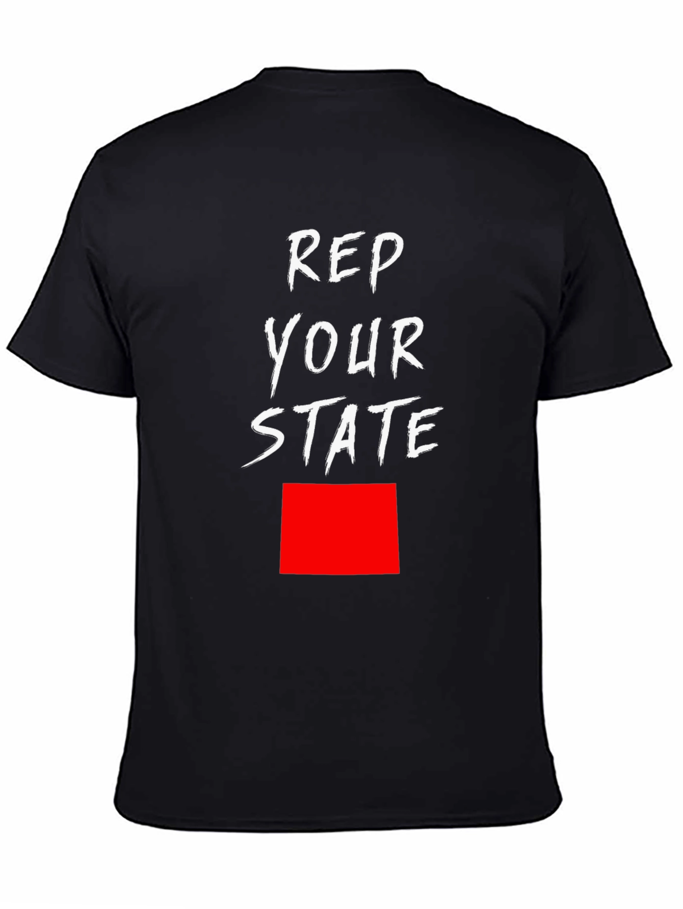 Rep Your State Graphic Tee - Black Cotton T-Shirt