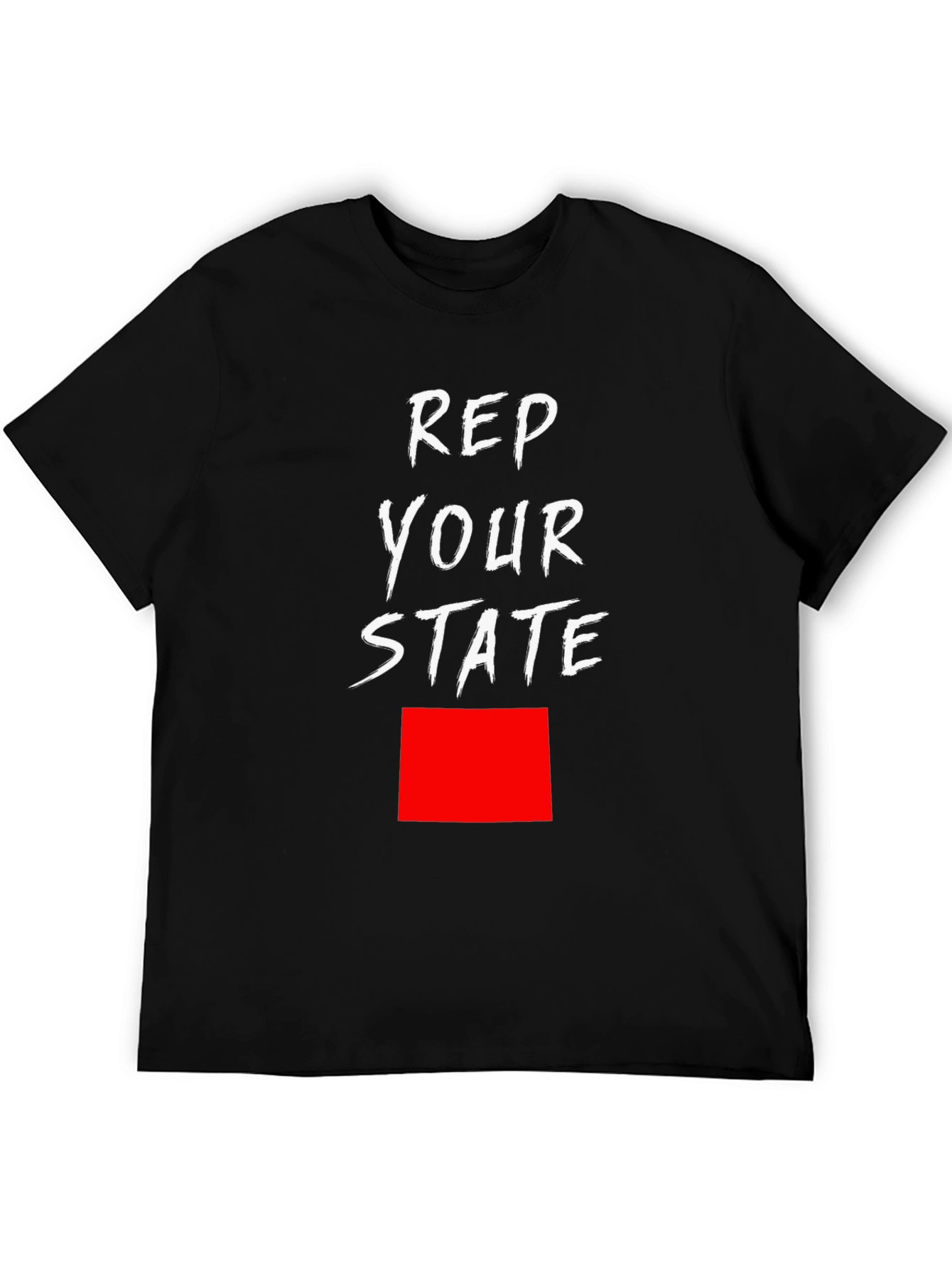 Rep Your State Graphic Tee - Black Cotton T-Shirt