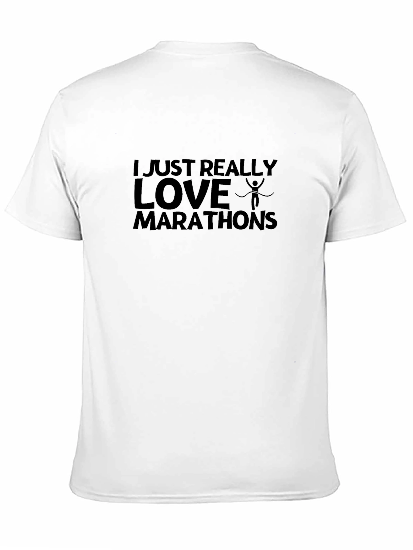 I Love Marathons Black Graphic Tee