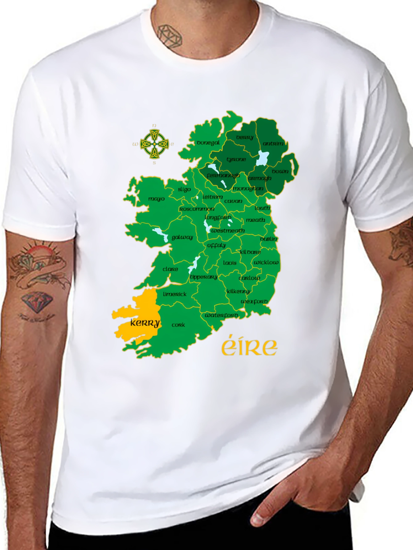 Ireland Map Graphic T-Shirt