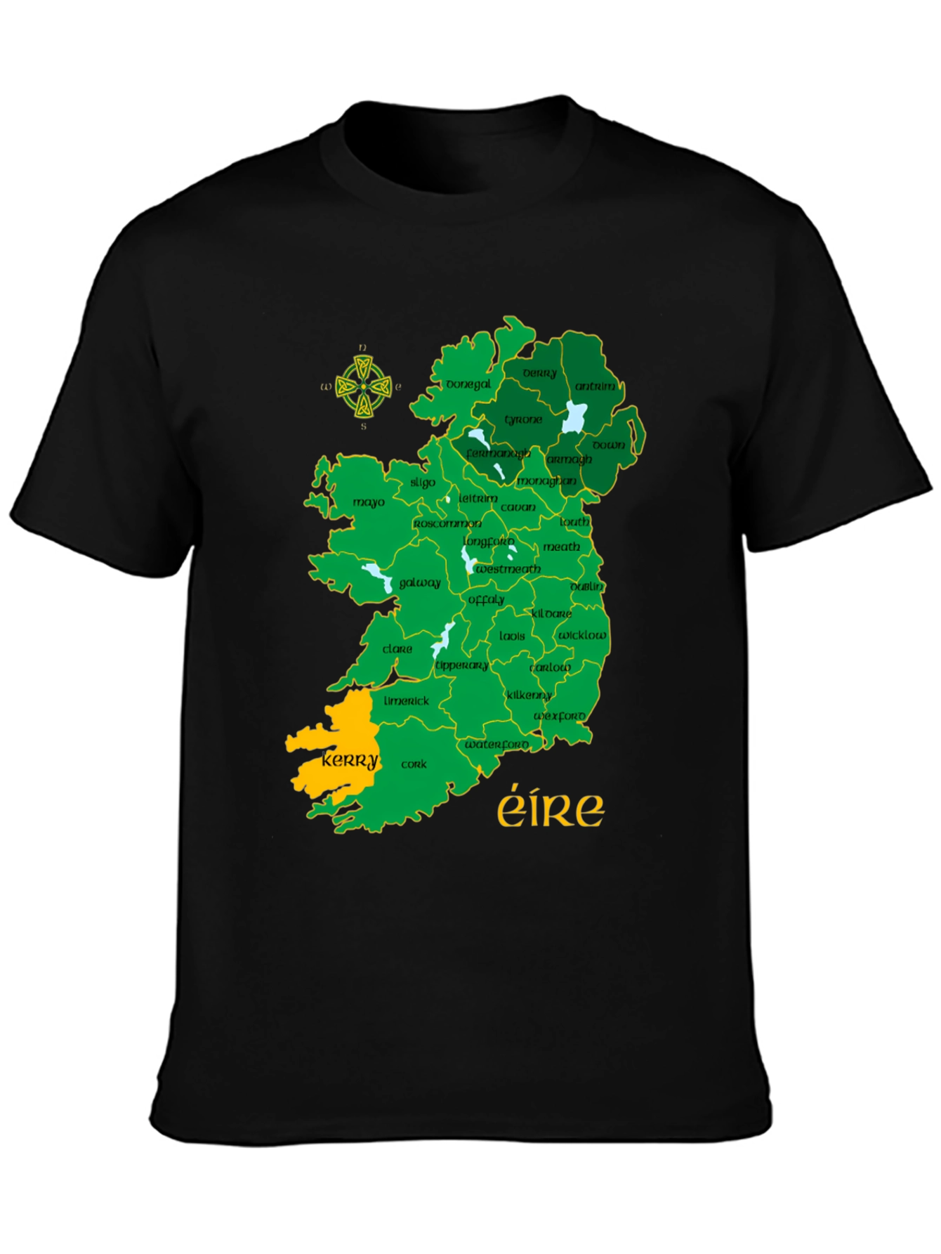 Ireland Map Graphic T-Shirt