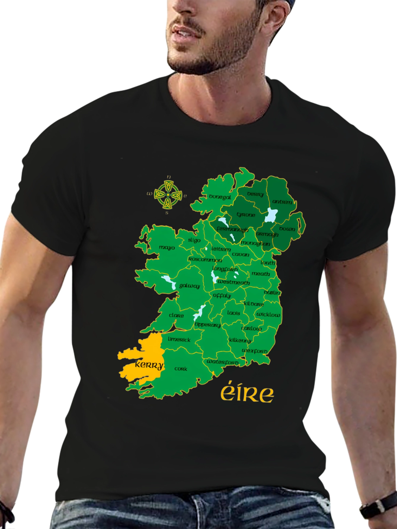 Ireland Map Graphic T-Shirt