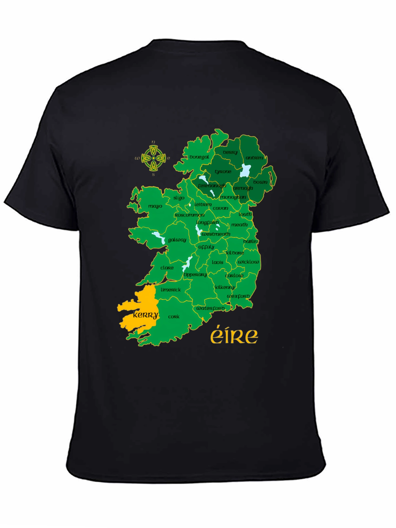 Ireland Map Graphic T-Shirt