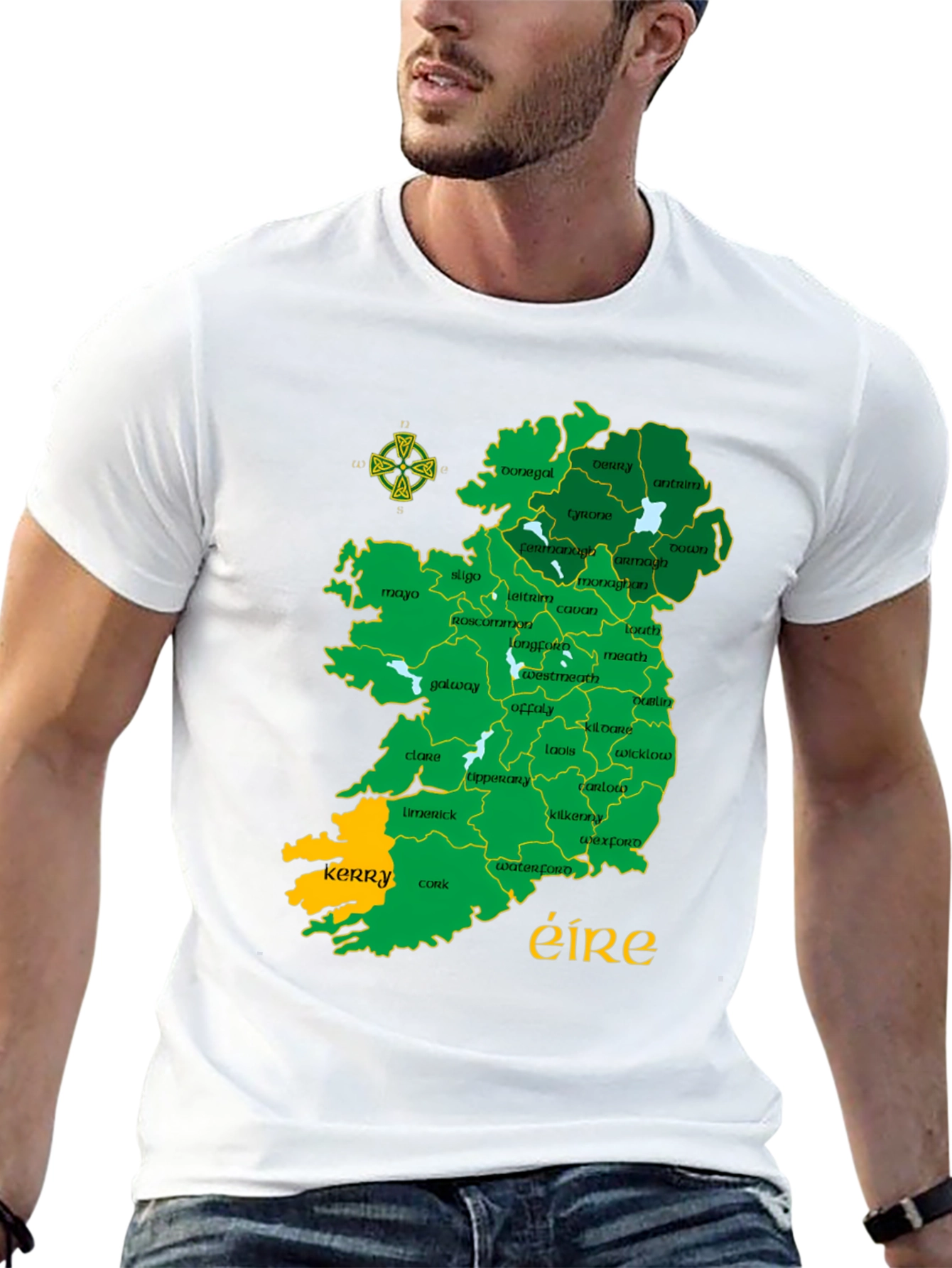 Ireland Map Graphic T-Shirt