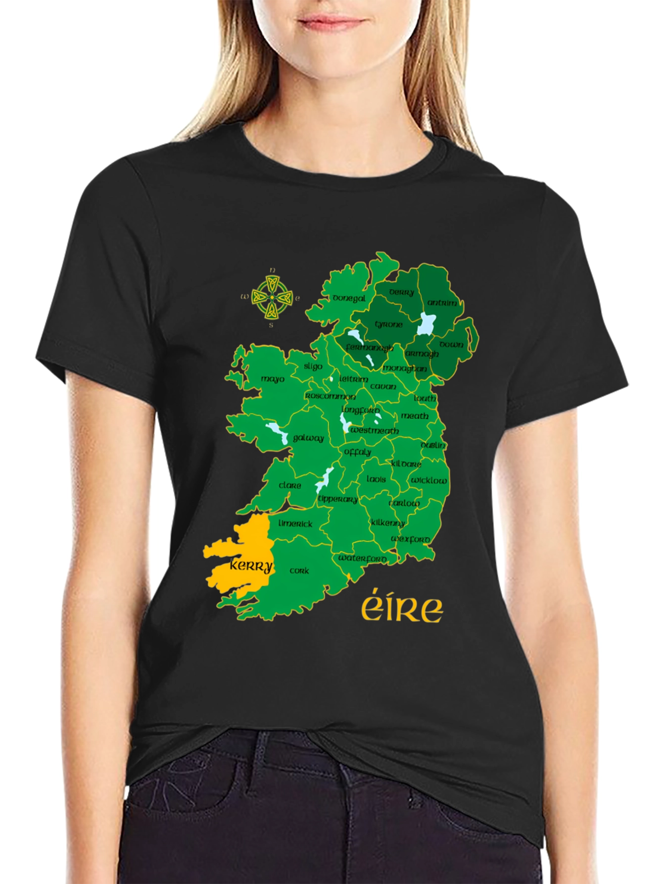 Ireland Map Graphic T-Shirt