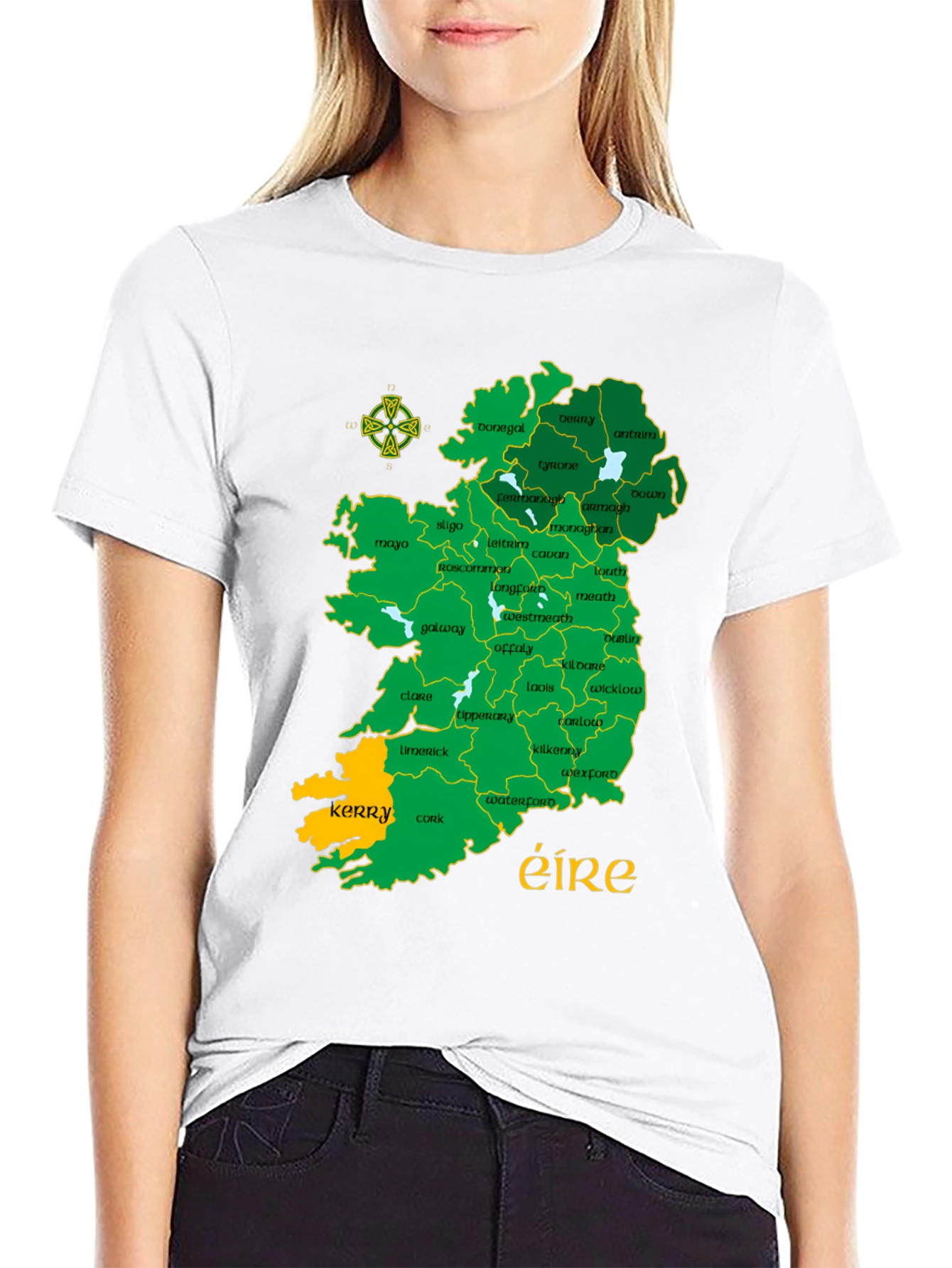 Ireland Map Graphic T-Shirt