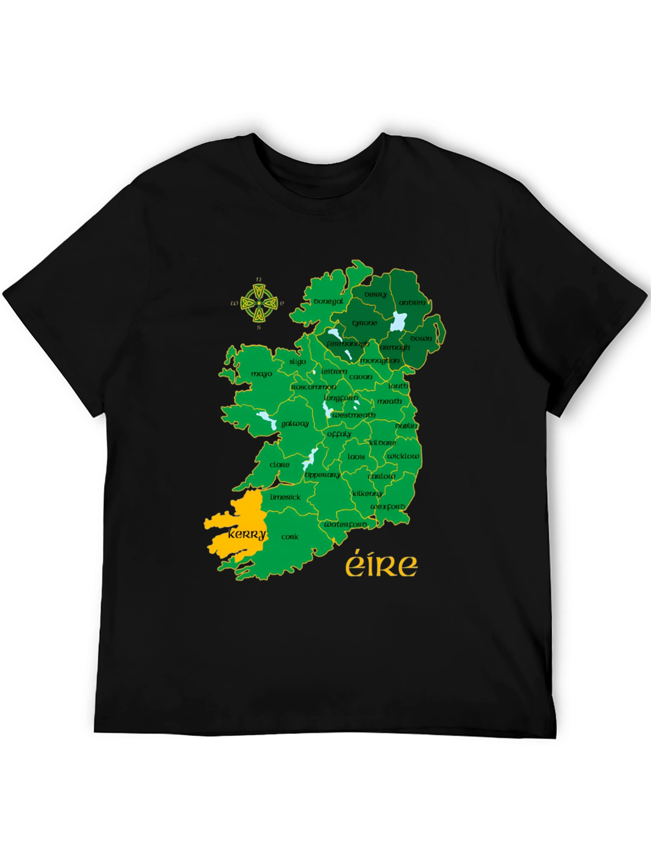 Ireland Map Graphic T-Shirt