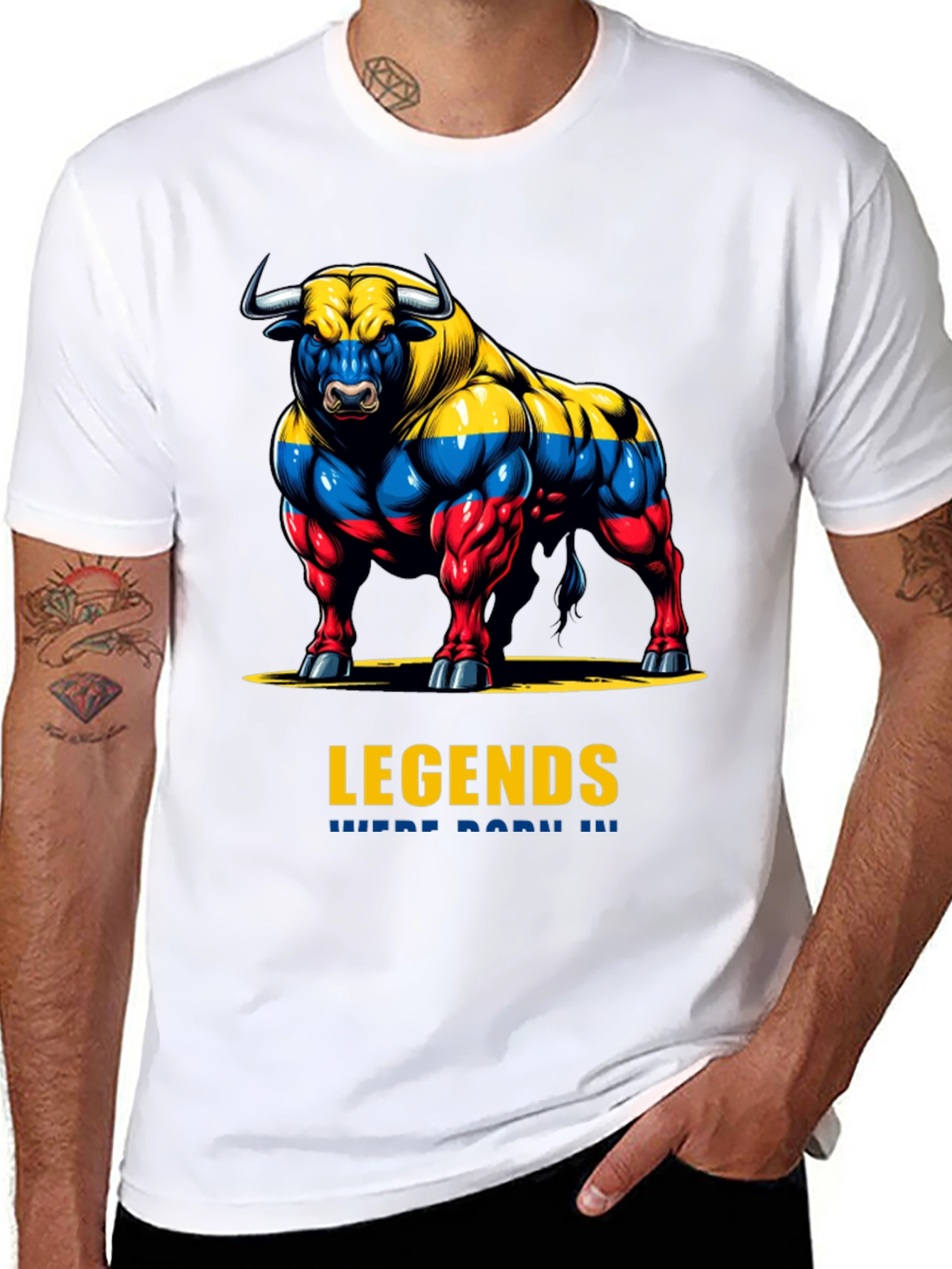 Legends Bull Graphic T-Shirt - Premium Cotton