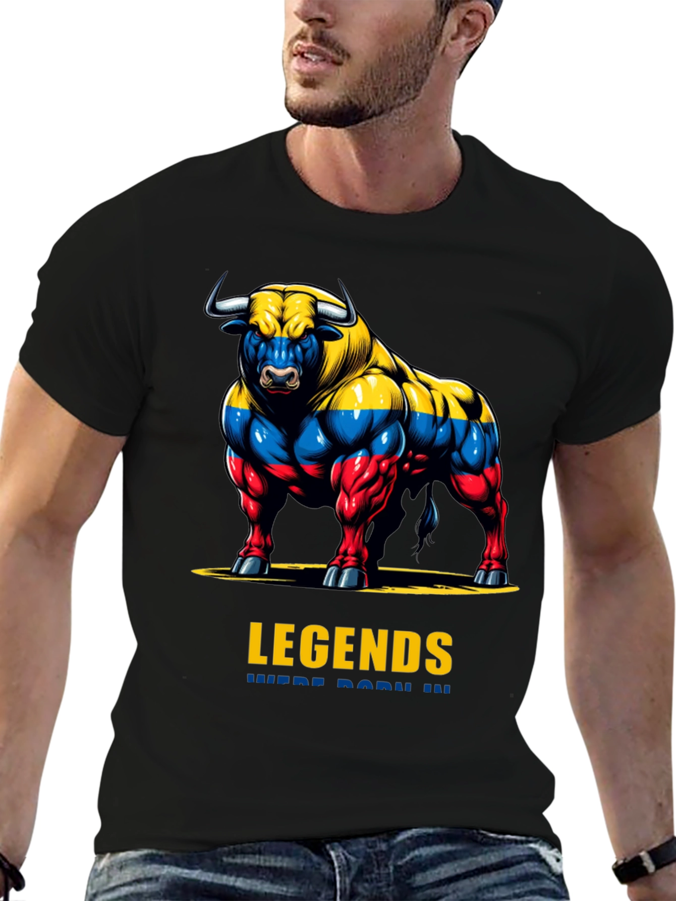Legends Bull Graphic T-Shirt - Premium Cotton