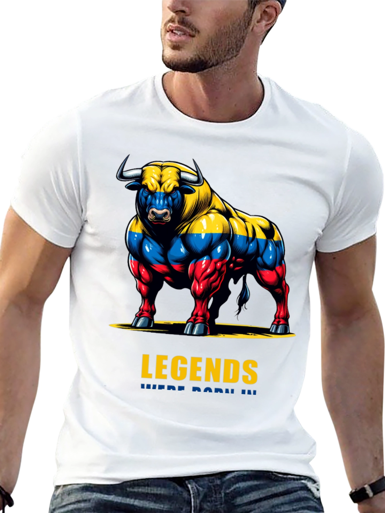 Legends Bull Graphic T-Shirt - Premium Cotton