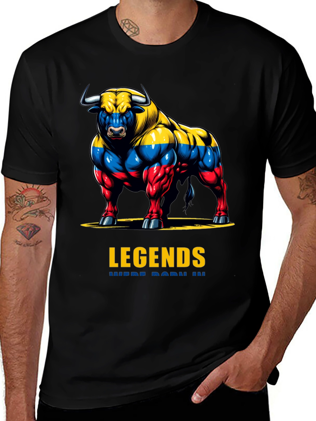 Legends Bull Graphic T-Shirt - Premium Cotton