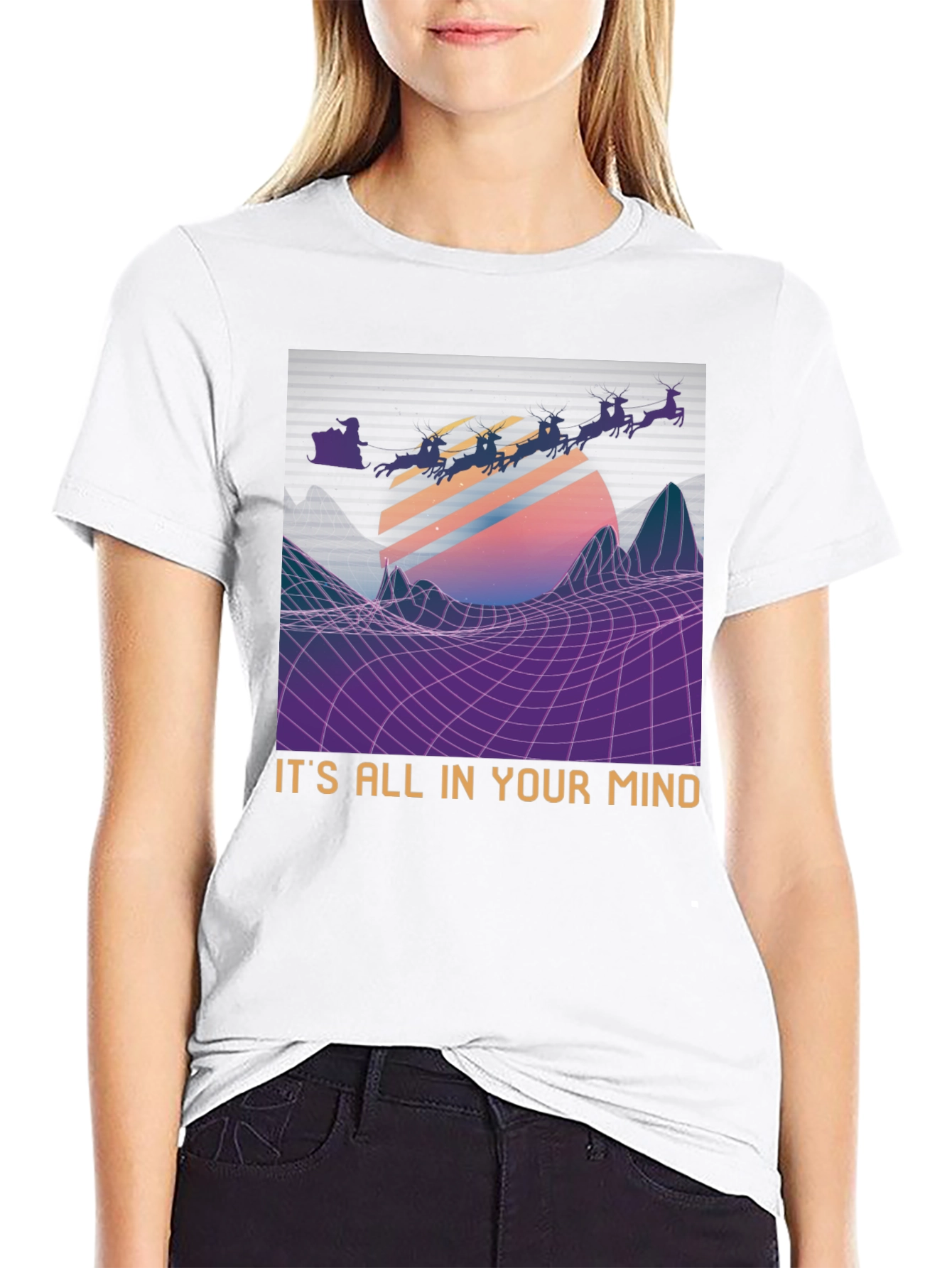 Retro Santa T-Shirt - Its All In Your Mind