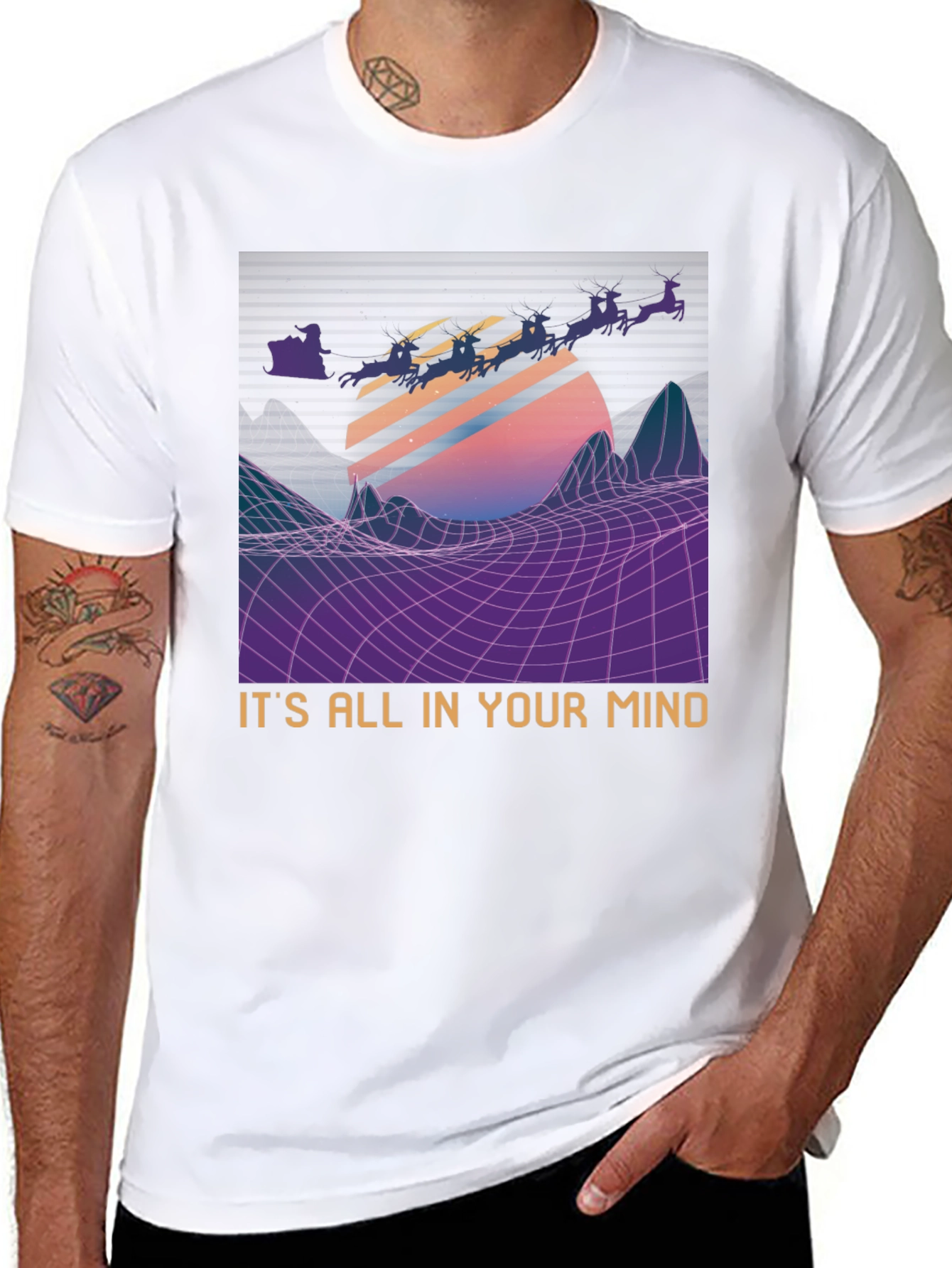 Retro Santa T-Shirt - Its All In Your Mind