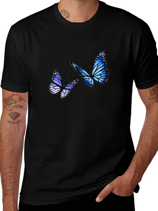 Blue Butterfly Graphic Tee