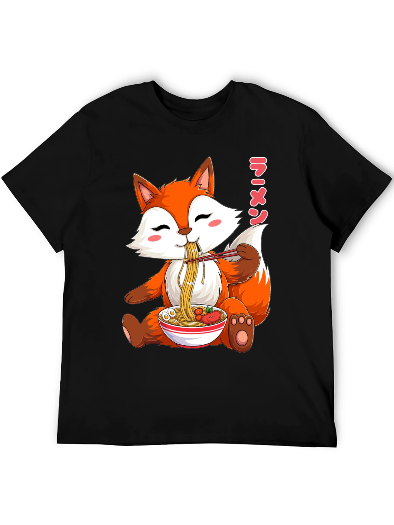Cute Fox Ramen T-Shirt Kawaii Anime Tee