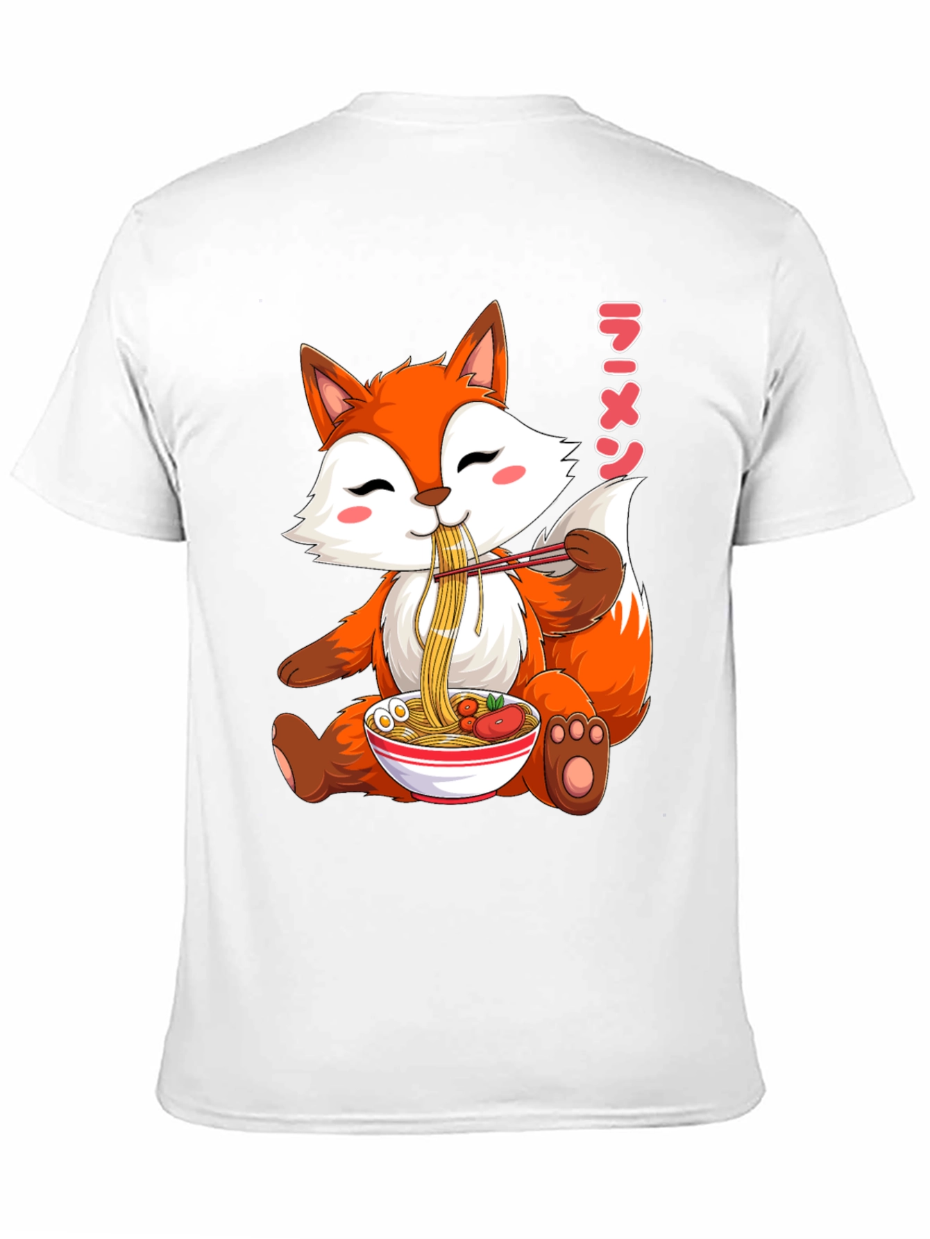 Cute Fox Ramen T-Shirt Kawaii Anime Tee