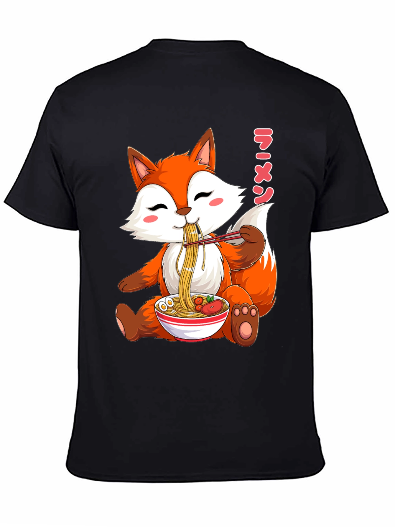 Cute Fox Ramen T-Shirt Kawaii Anime Tee