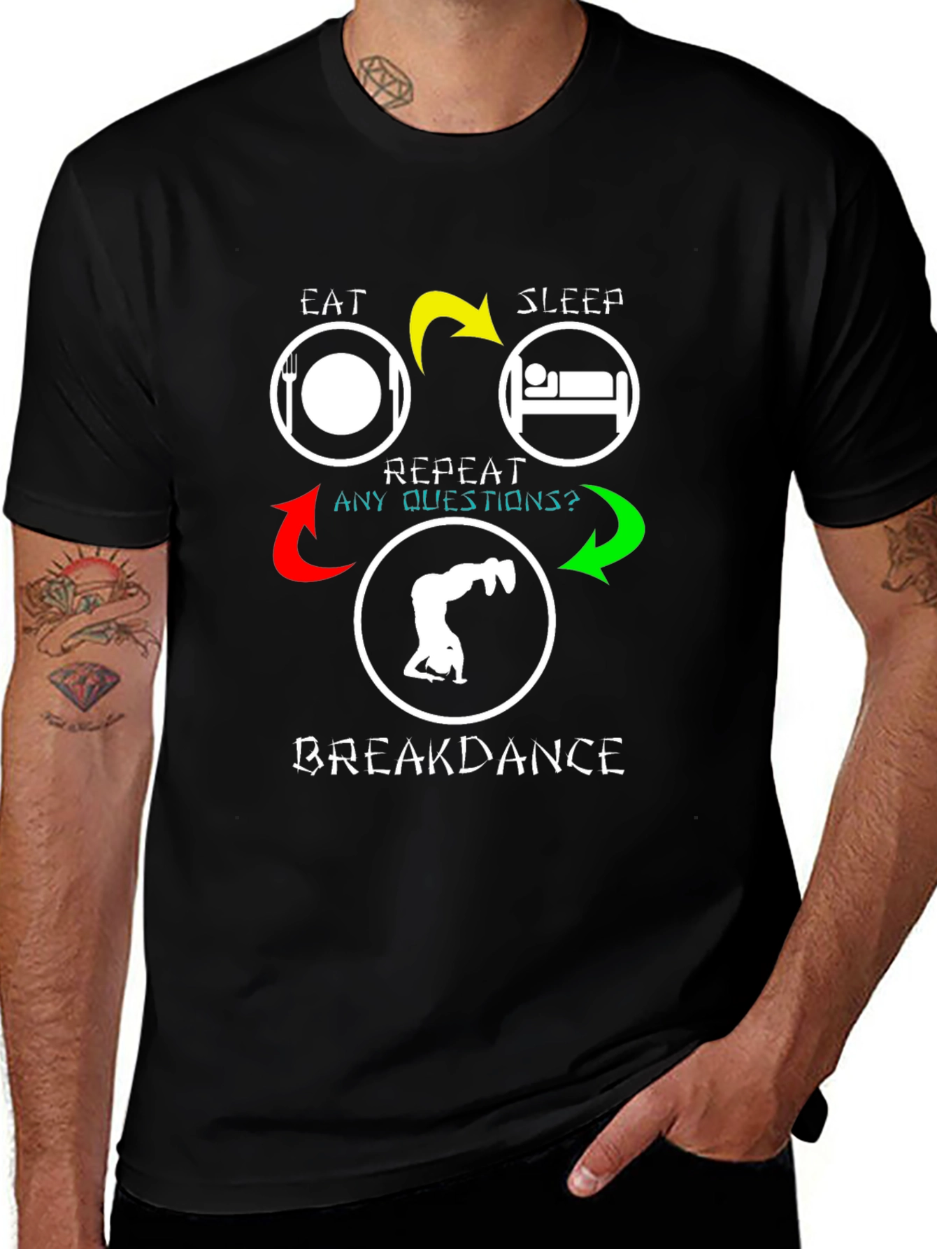 Eat Sleep Breakdance Repeat T-Shirt - Dance Lover Tee