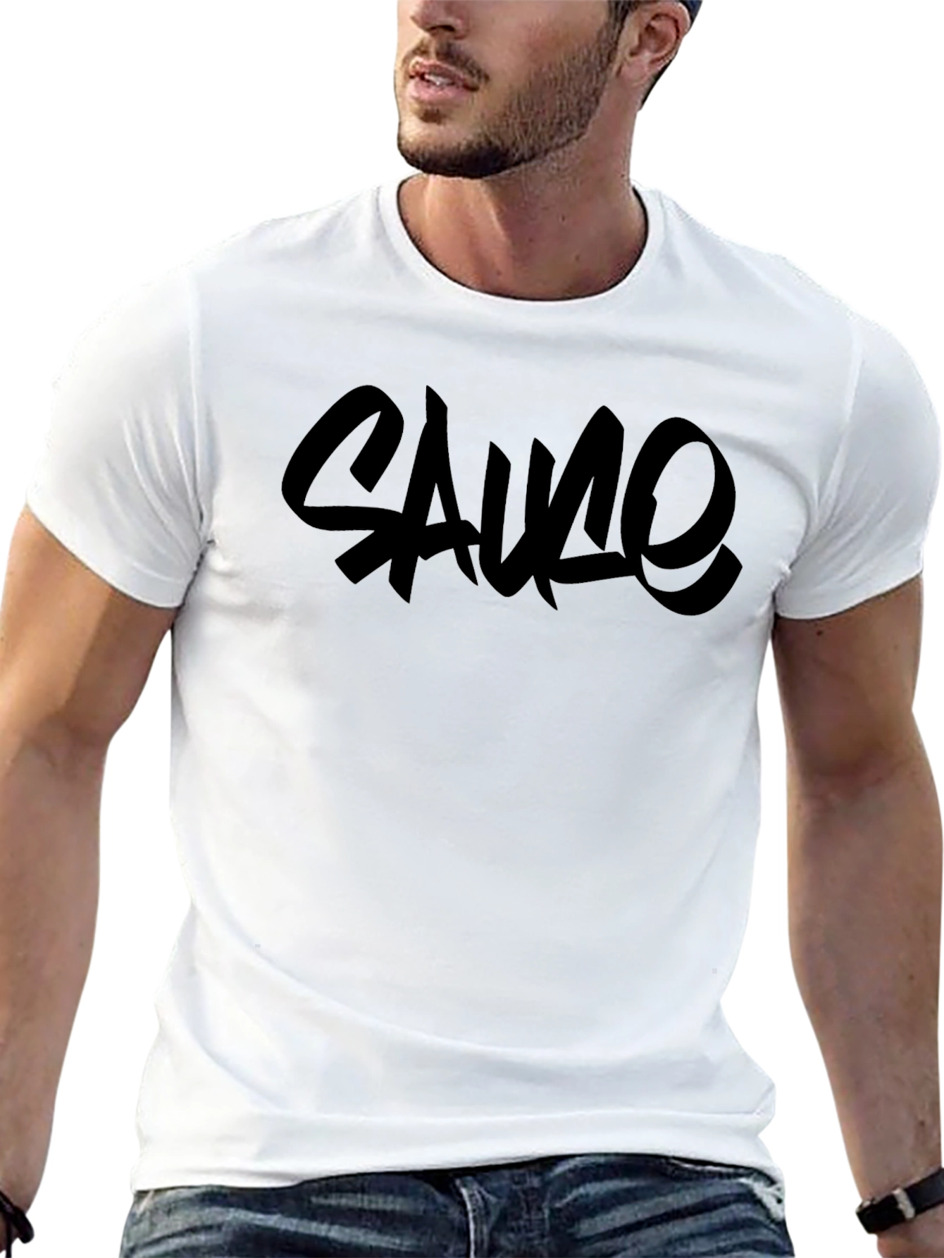 Sauce Graphic Tee - Mens Black Crew Neck T-Shirt