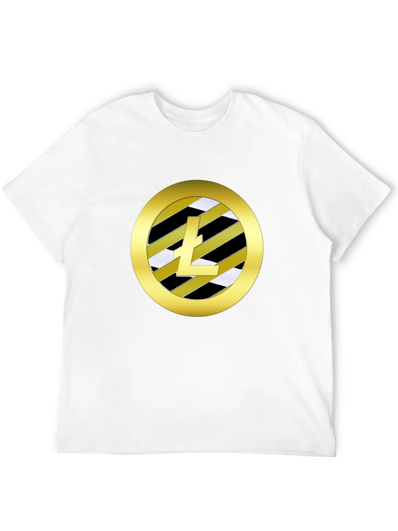 Litecoin Crypto Tee - Stylish Black Cotton Blend