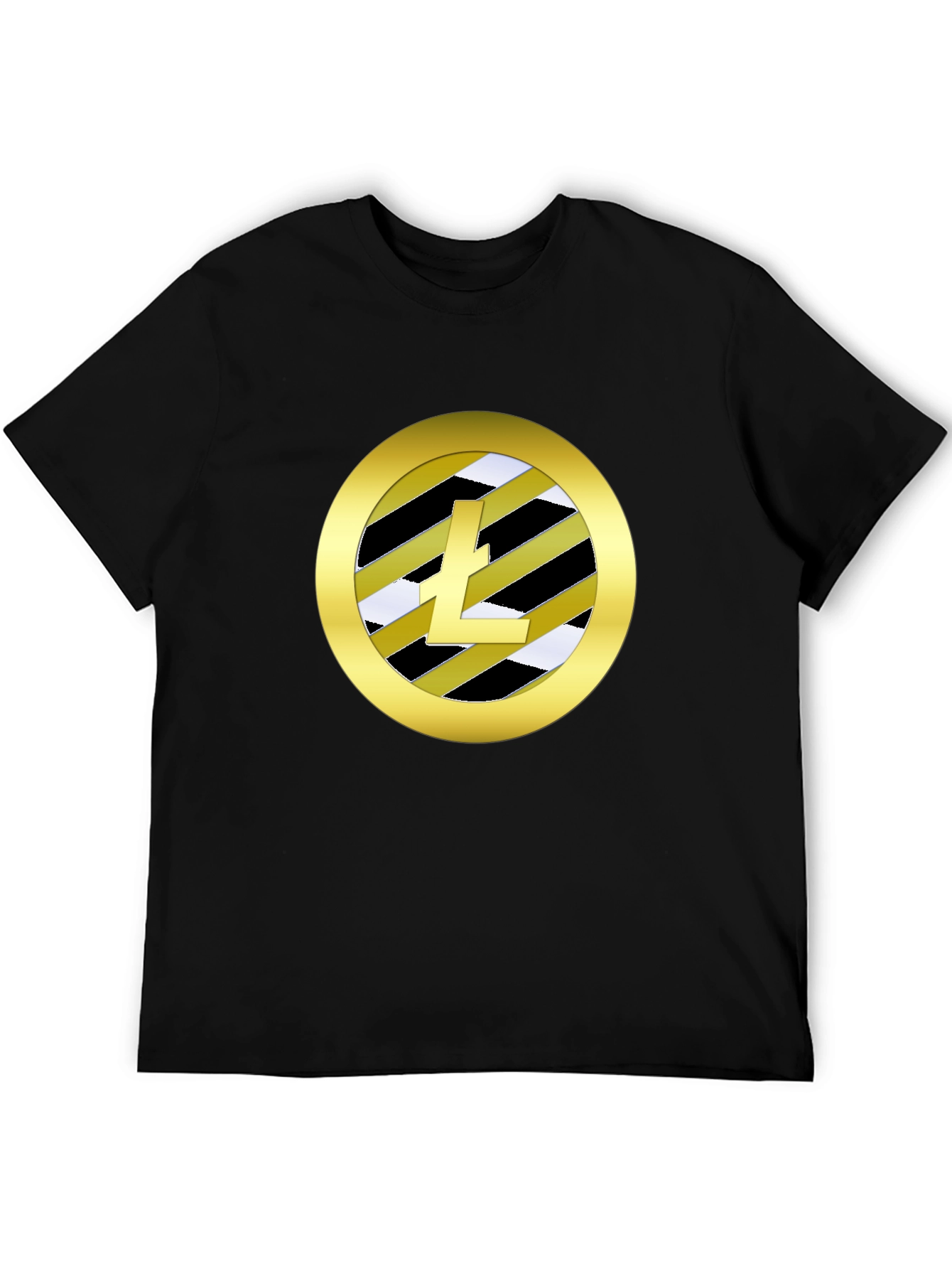 Litecoin Crypto Tee - Stylish Black Cotton Blend