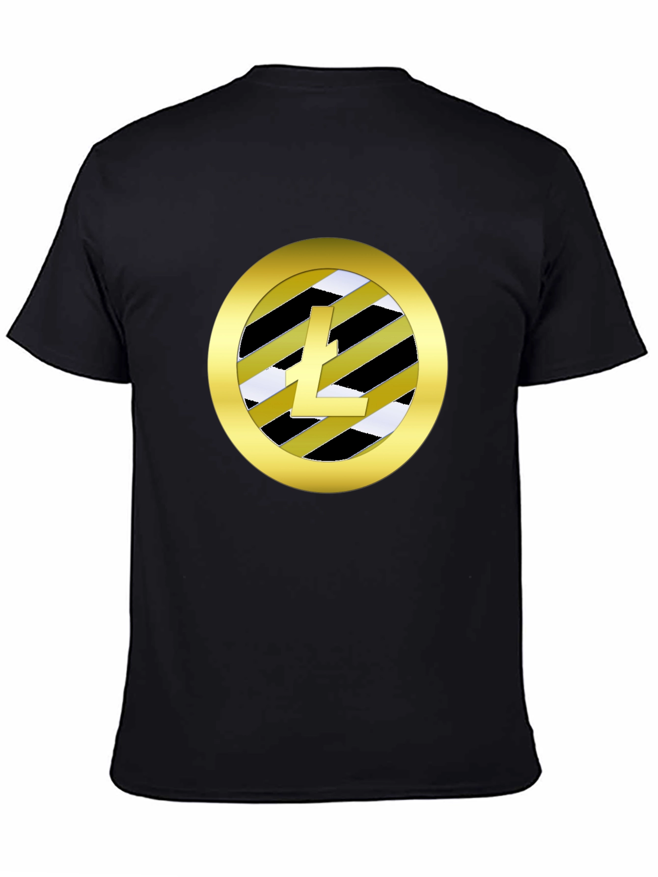 Litecoin Crypto Tee - Stylish Black Cotton Blend